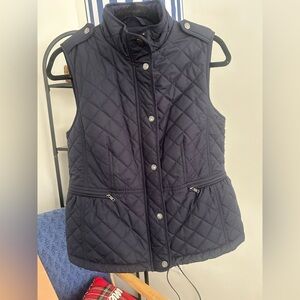 Talbots Women's Quilted Navy Vest